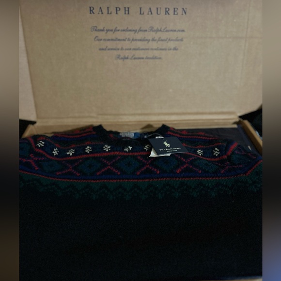 Polo Ralph Lauren Other - Polo Ralph Lauren Lamb Wool Hand Knit Sweater Size M
